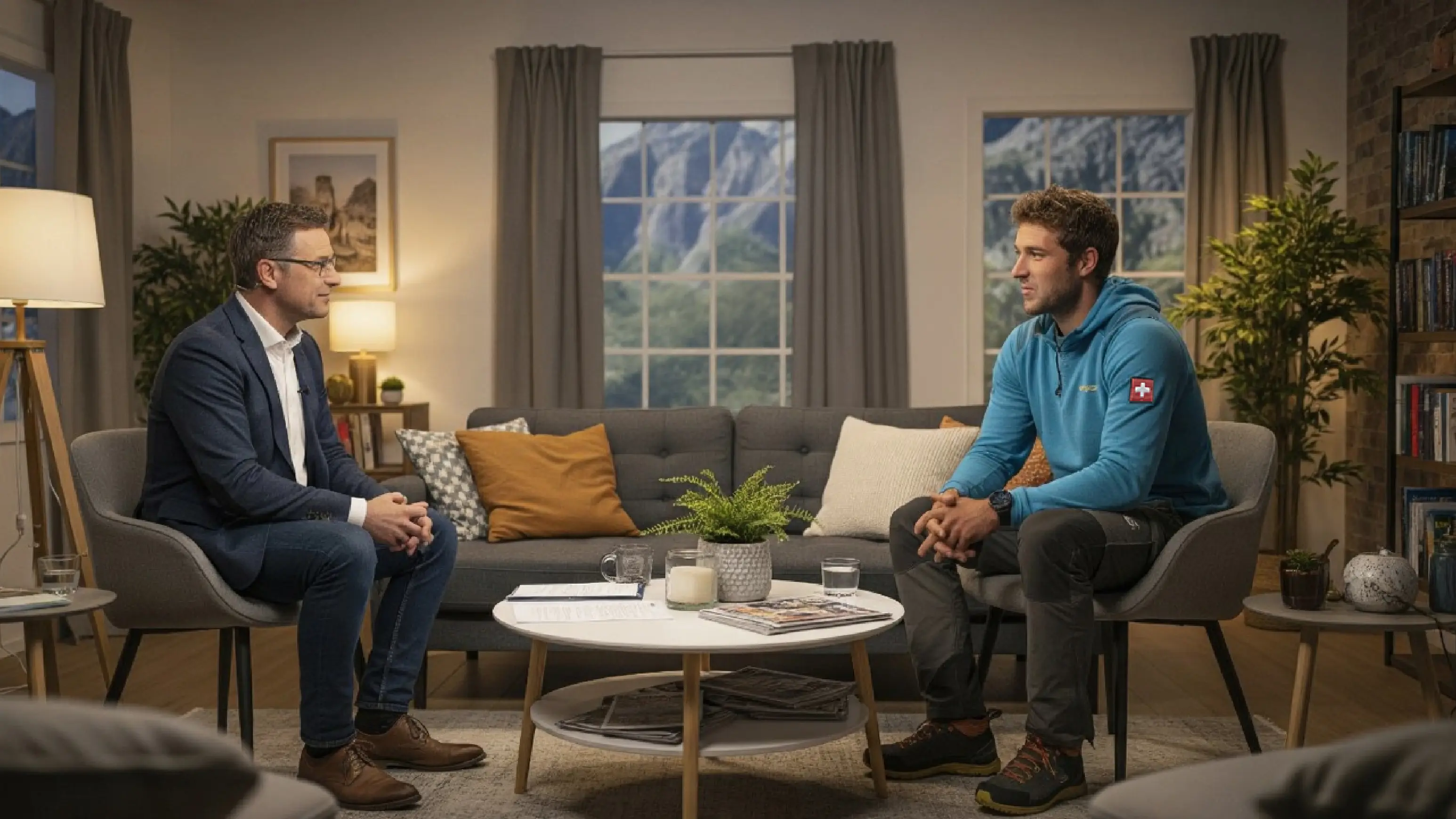 Dziennikarz i Urs Steiner